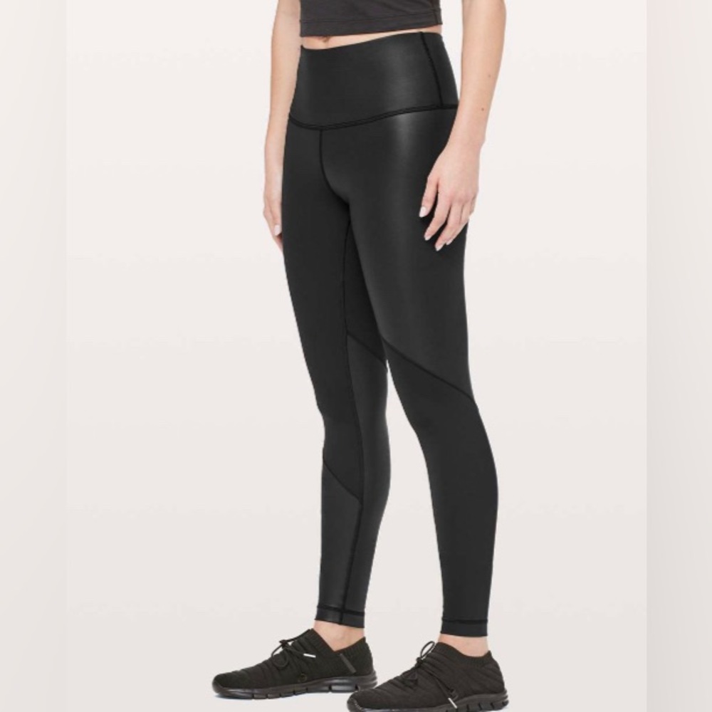 RARE NWOT 🔥 Lululemon Wunder Under High Rise *Cire Wrap Black 25” 7/8 Length